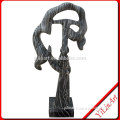 Black Stone Abstract Statue, Beautifu Marble Girl Abstract Statue